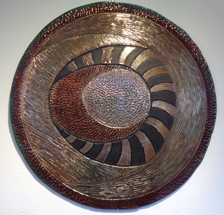 scudo diam. 50 cm, texture e ossidi